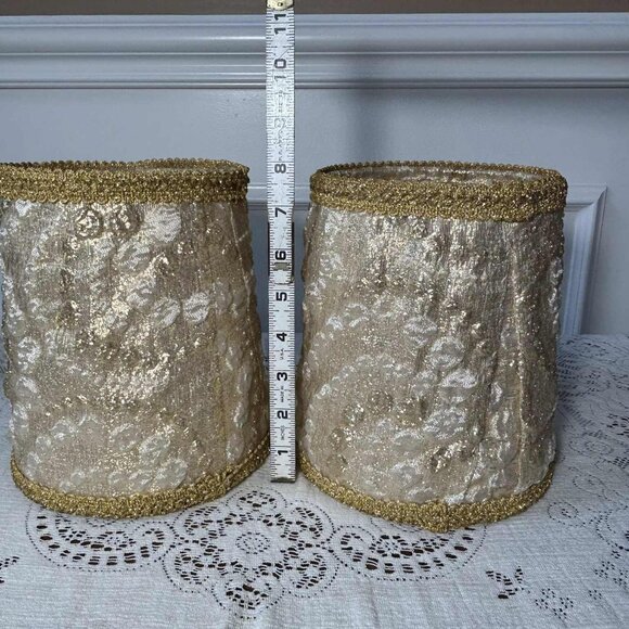 Vintage gold Baroque style lampshades - Picture 8 of 10